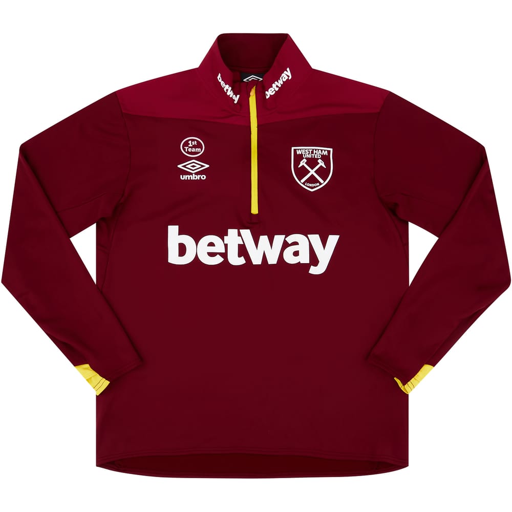 2018-19 West Ham Player Issue 1/4 Zip Training Top #