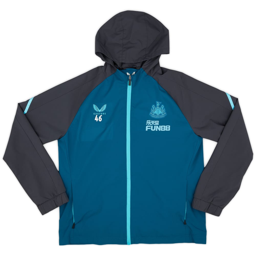 2022-23 Newcastle Player Issue Hooded Rain Jacket # - As New