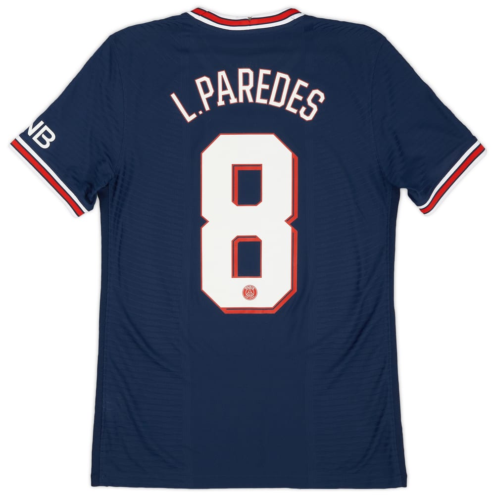 2021-22 Paris Saint-Germain Authentic Home Shirt Paredes #8 (S)