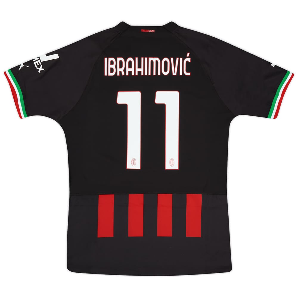 2022-23 AC Milan Authentic Home Shirt Ibrahimović #11