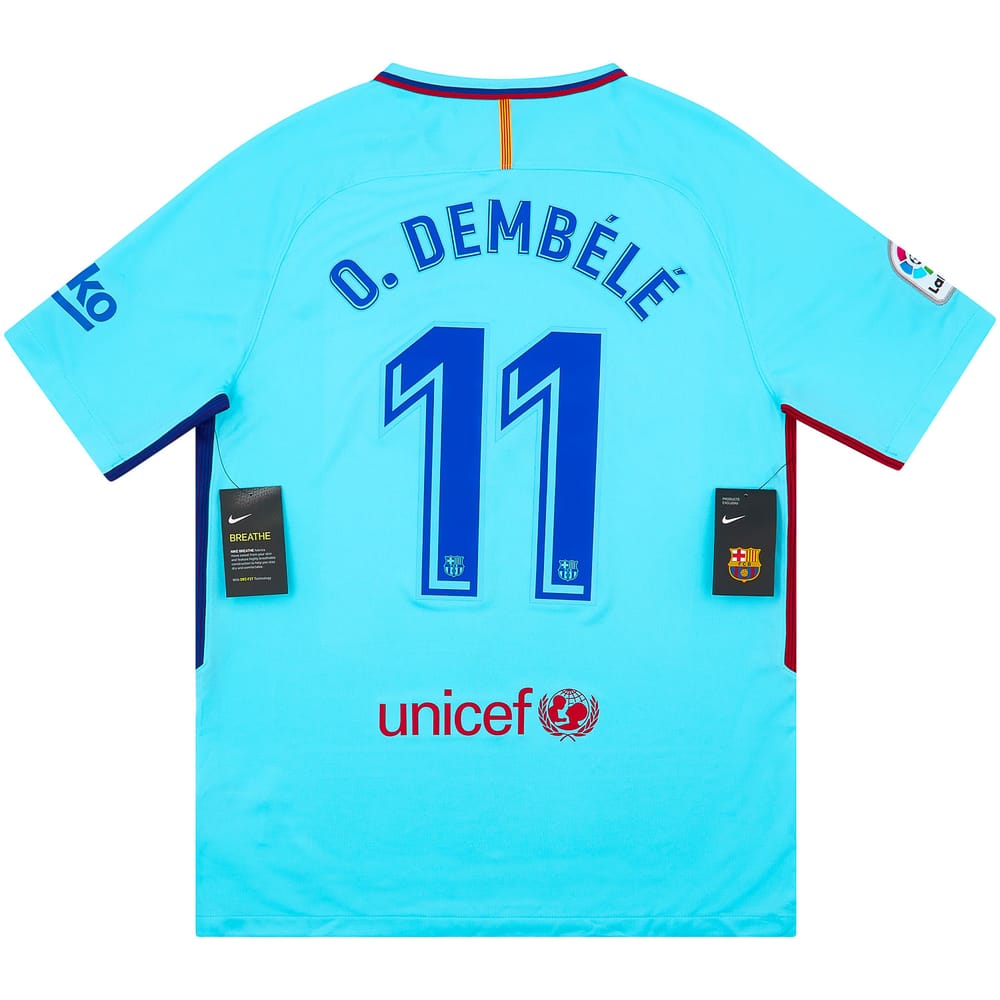 2017-18 Barcelona Away Shirt Dembele #11 XL