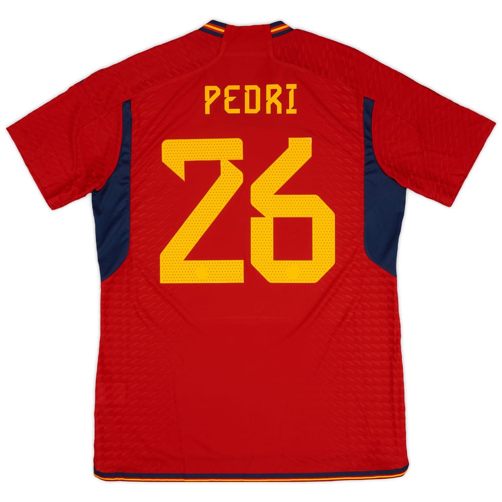 2022-23 Spain Authentic Home Shirt Pedri #26