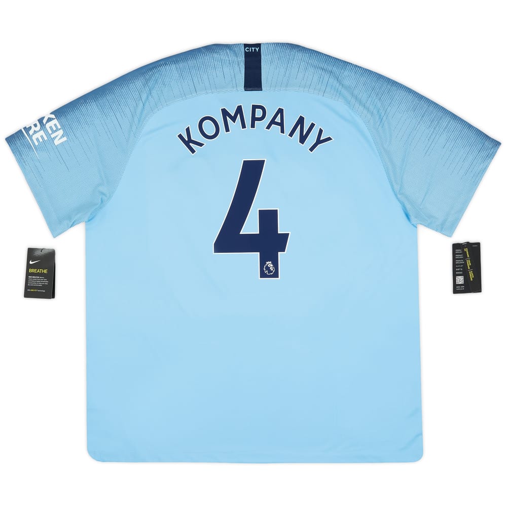 2018-19 Manchester City Home Shirt Kompany #4 - (XXL)