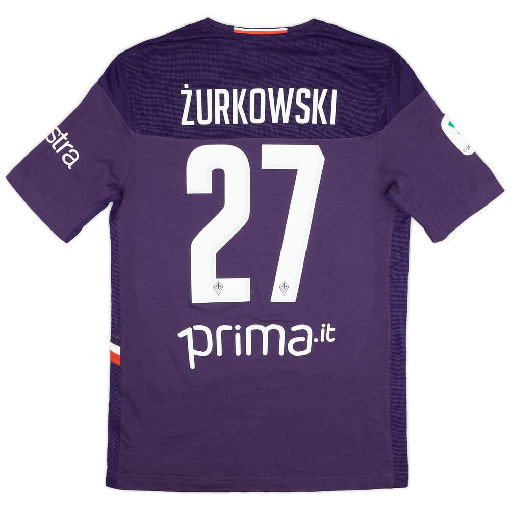 2019-20 Fiorentina Match Issue Home Shirt Zurkowski #27 - As New - (M)