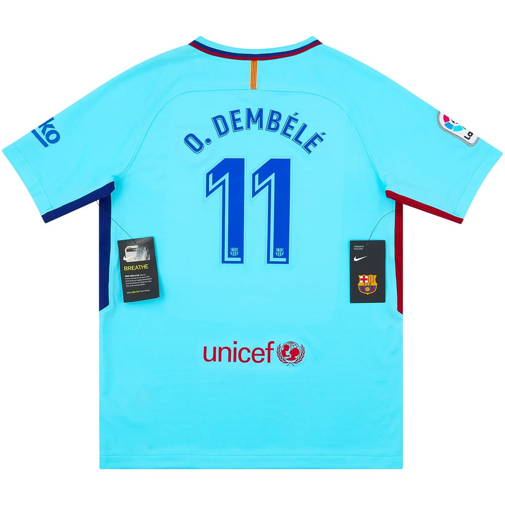 2017-18 Barcelona Away Shirt Dembele #11 (KIDS)