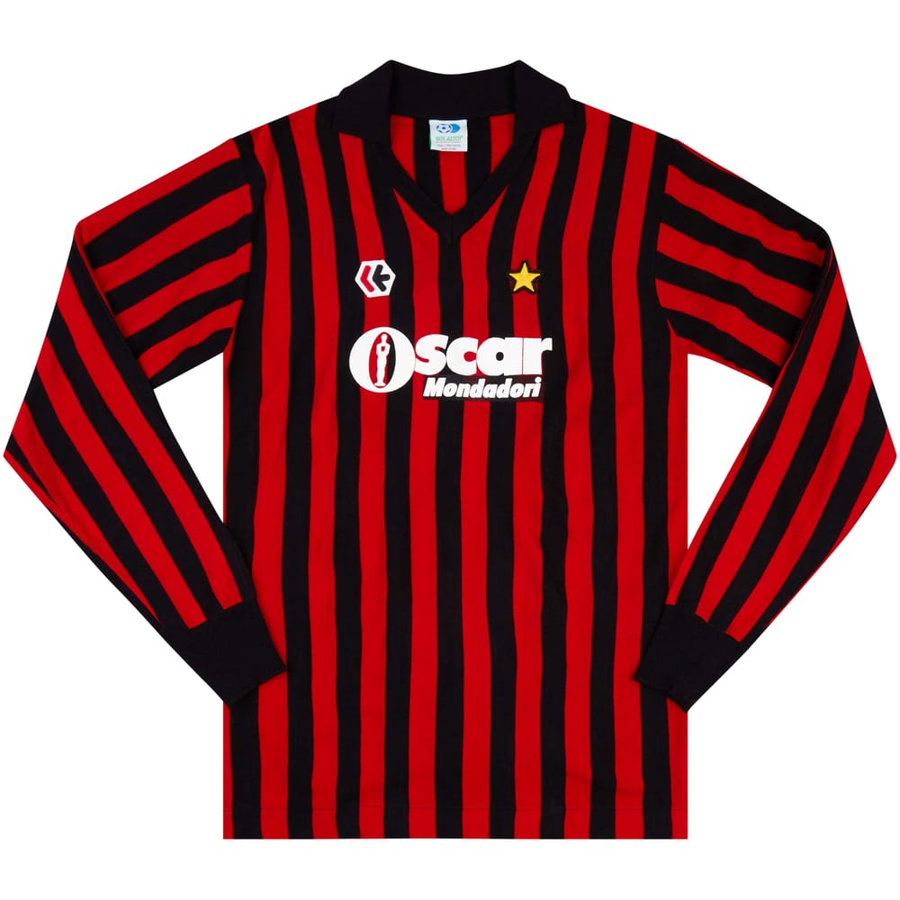 1984-85 AC Milan RollyGo-Reissue Home L/S Shirt #9 (Hateley) L