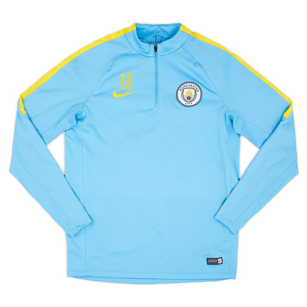 2016-17 Manchester City Academy Player Worn 1/4 Zip Training Top # - 3/10
