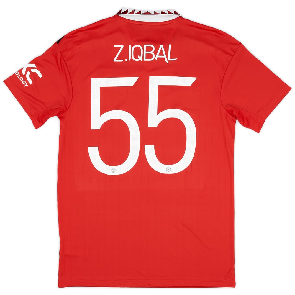 2022-23 Manchester United Home Shirt Z.Iqbal #55 (M)