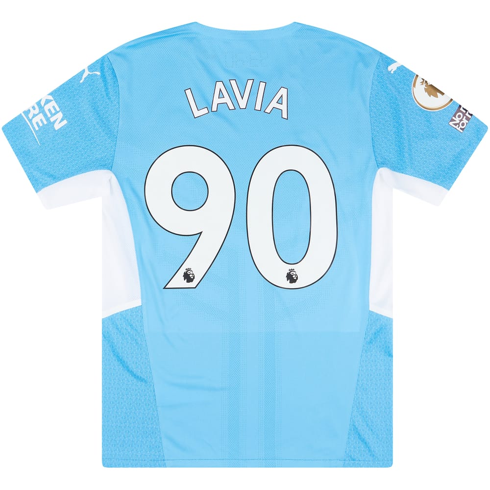 2021-22 Manchester City Player Issue Home Shirt Lavia #90 - As New - (M)