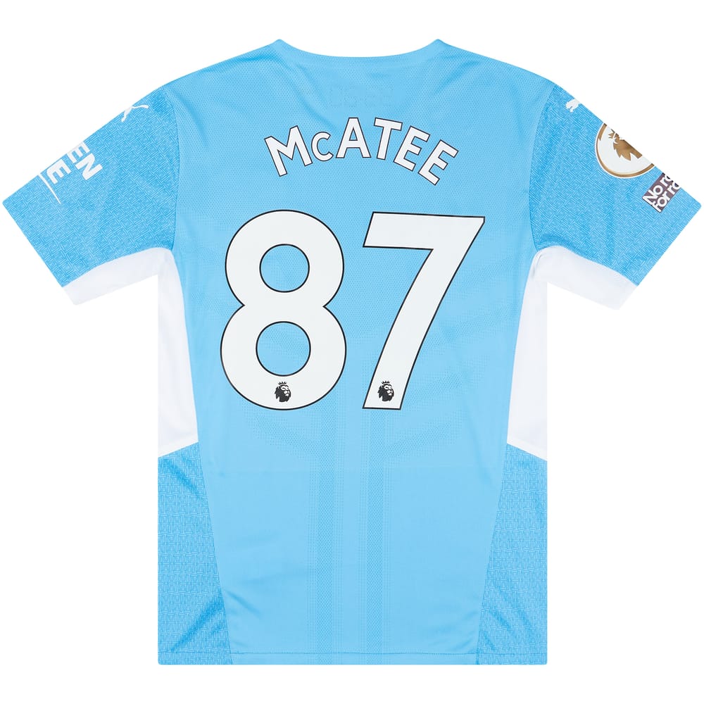 2021-22 Manchester City Player Issue Home Shirt McAtee #87 - As New - (M)