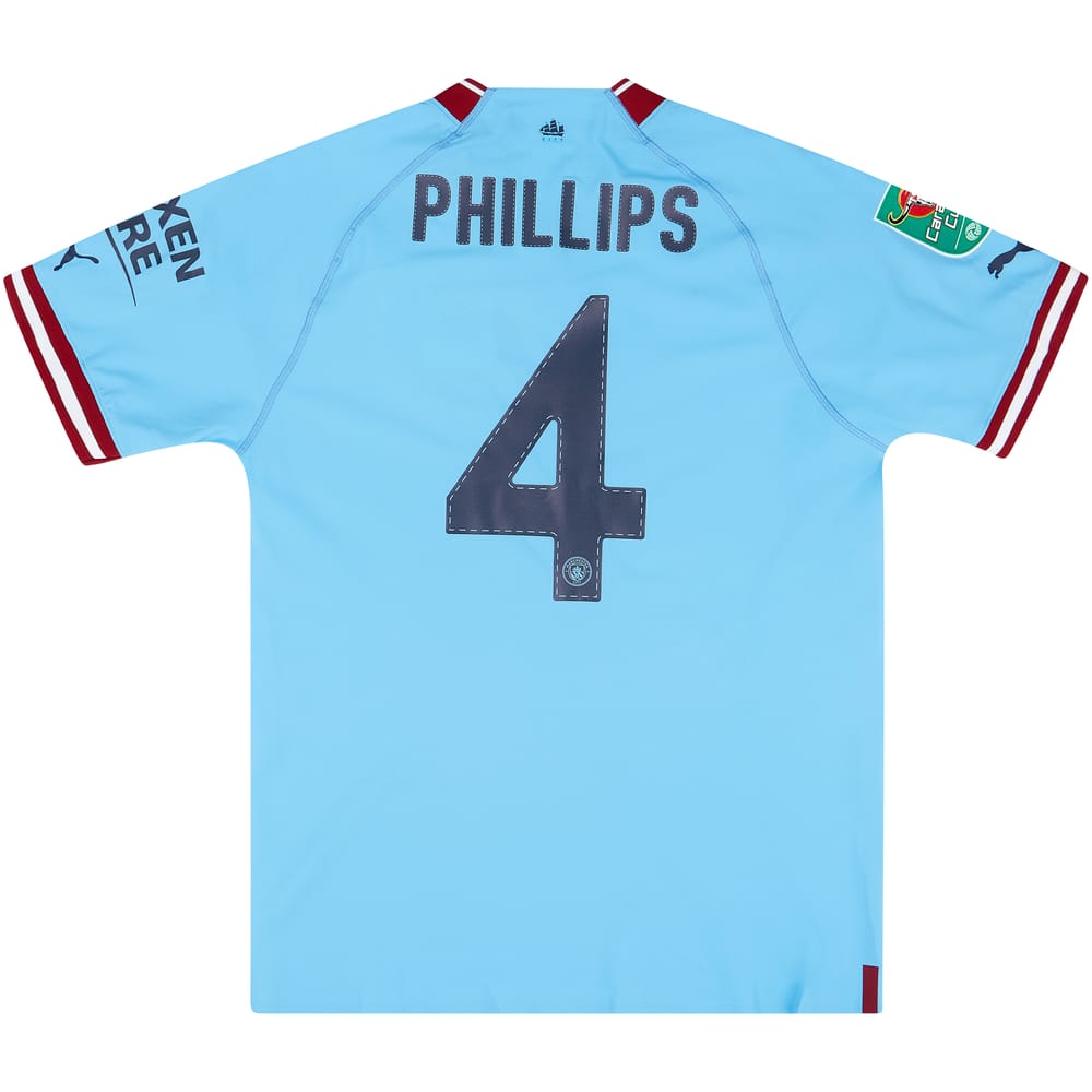 2022-23 Manchester City Match Issue Home Shirt Phillips #4 - NEW - (M)