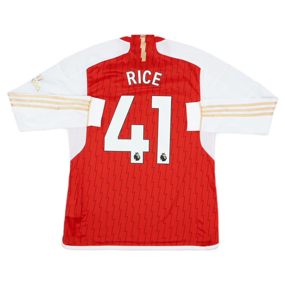 2023-24 Arsenal Home L/S Shirt Rice #41