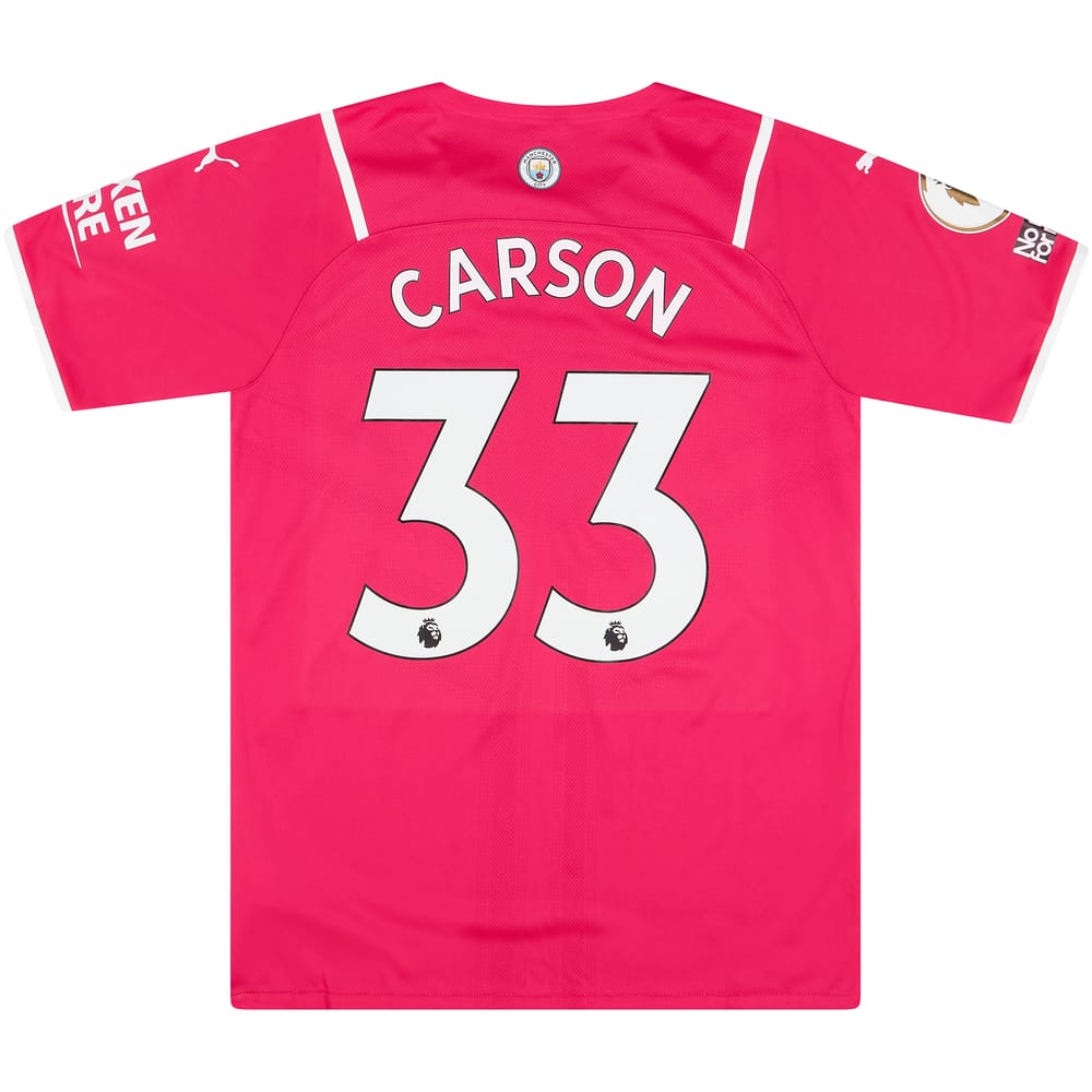 2021-22 Manchester City Player Issue GK Fifth Shirt Carson #33 - As New - (L)