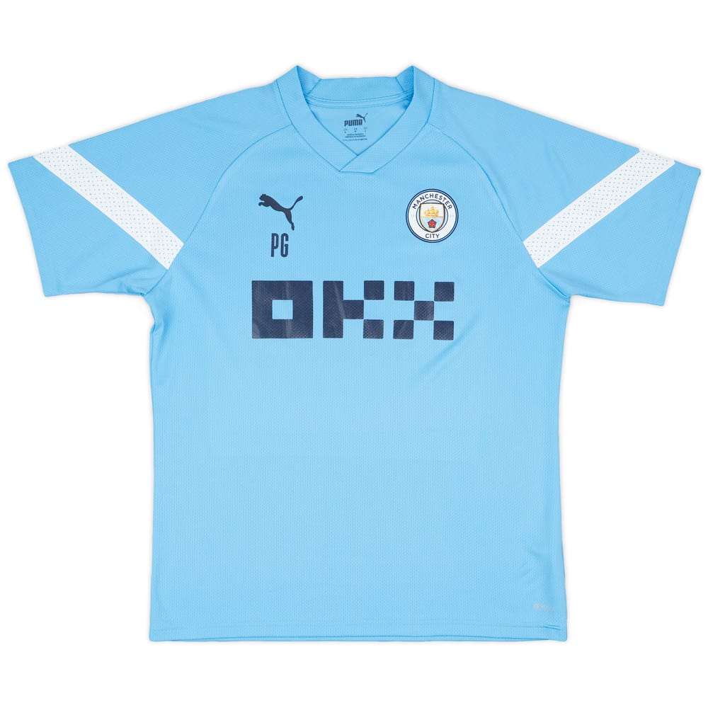 2022-23 Manchester City Staff Issue Training Shirt #PG (Guardiola) - 7/10 - (L)