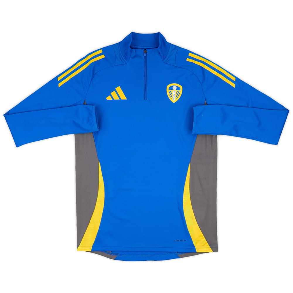 2024-25 Leeds United adidas 1/4 Zip Training Top - As New - (M)