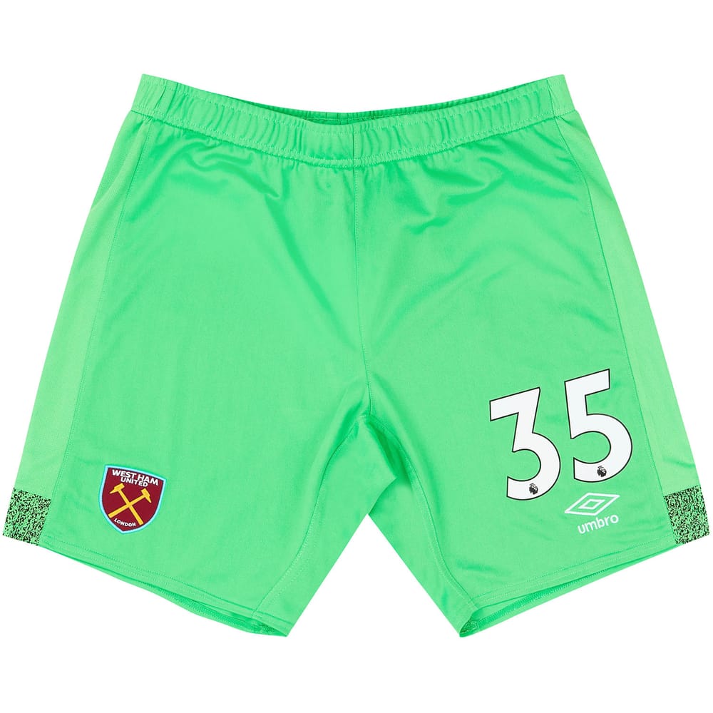 2021-22 West Ham Player Issue GK Shorts #35 (Randolph) L