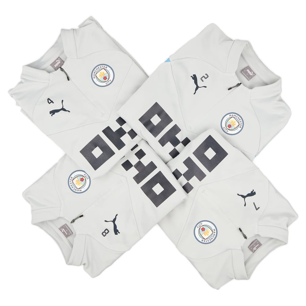 2022-23 Manchester City Player Issue 1/4 Zip Training Fleece Top - Very Good 7/10