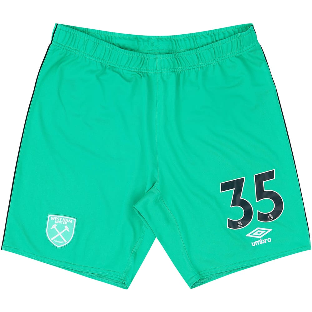 2020-21 West Ham Player Issue GK Shorts #35 (Randolph) L