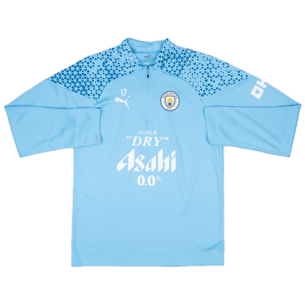 2023-24 Manchester City Player Issue 1/4 Zip Training Top #17 (De Bruyne) - As New - (XL)