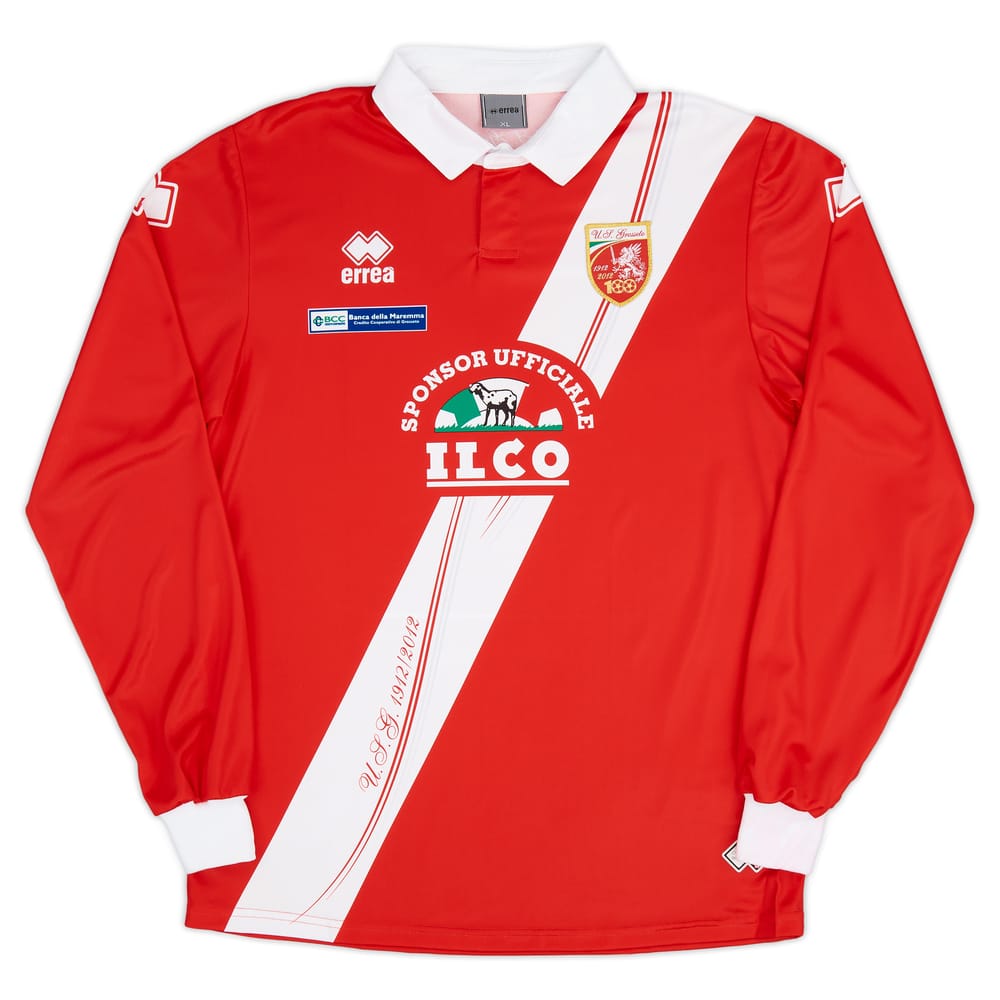 2011-12 US Grosseto Home L/S Shirt - As New - (XL)