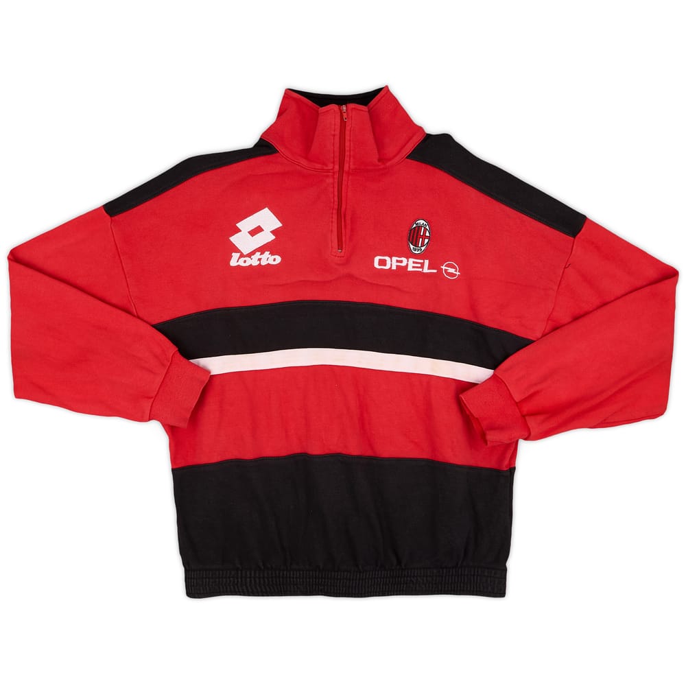 1994-95 AC Milan Lotto 1/4 Zip Drill Top - 8/10 - (M)