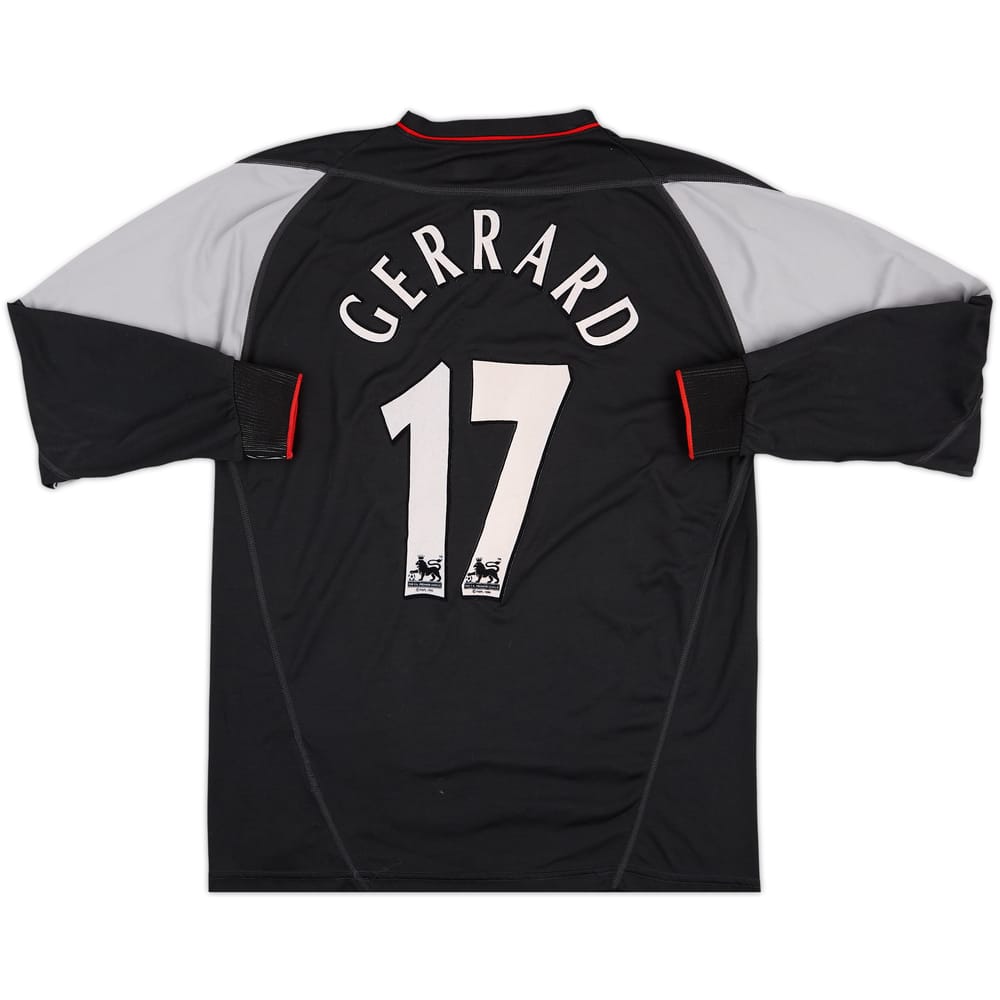 2002-04 Liverpool Away L/S Shirt Gerrard #17 - 8/10 - (M)