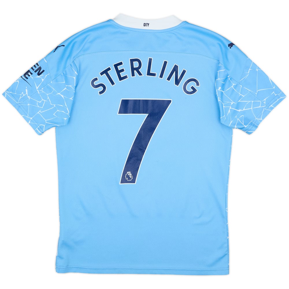 2020-21 Manchester City Home Shirt Sterling #7 - 6/10 - (S)