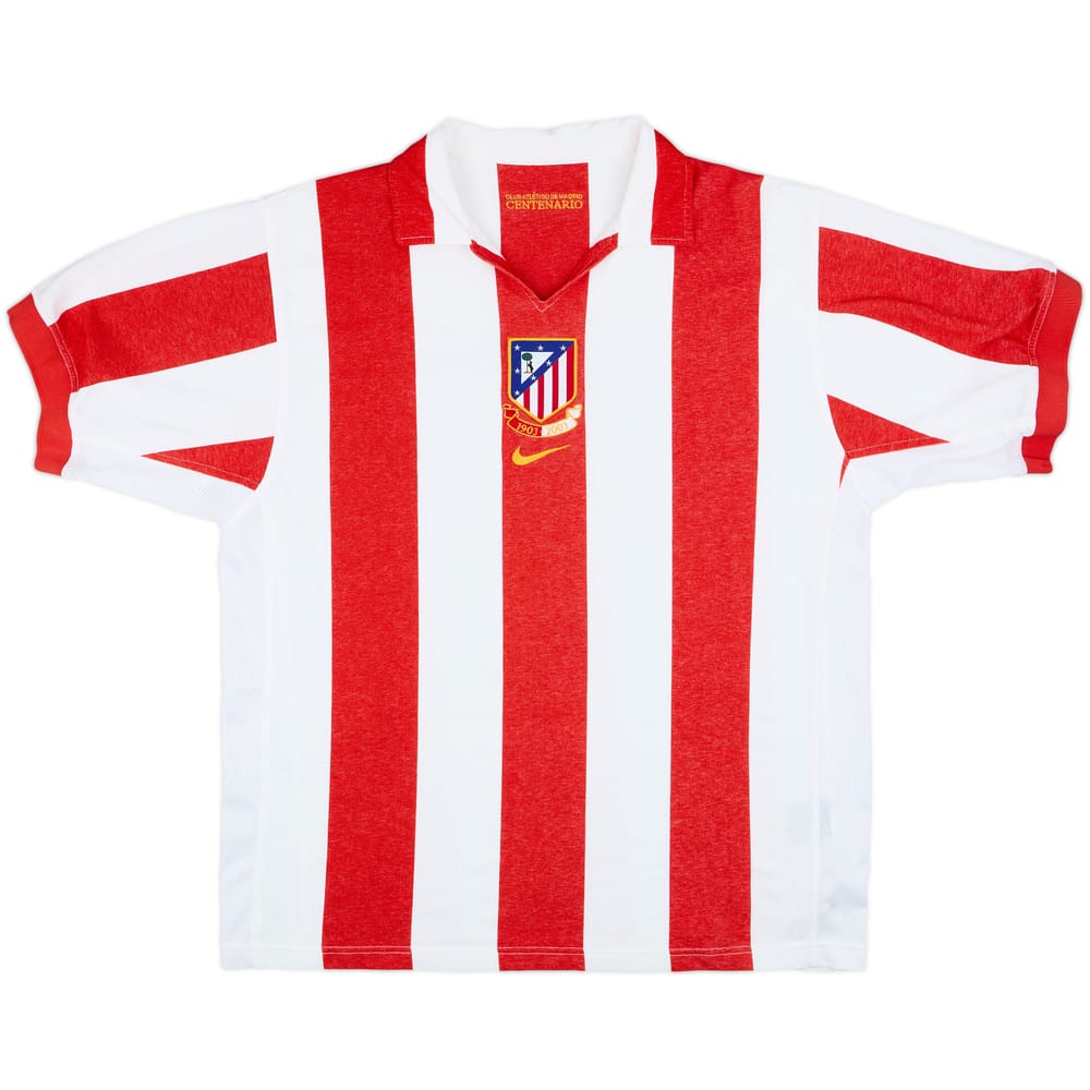 2003-04 Atletico Madrid Centenary Home Shirt - 8/10 - (XL)