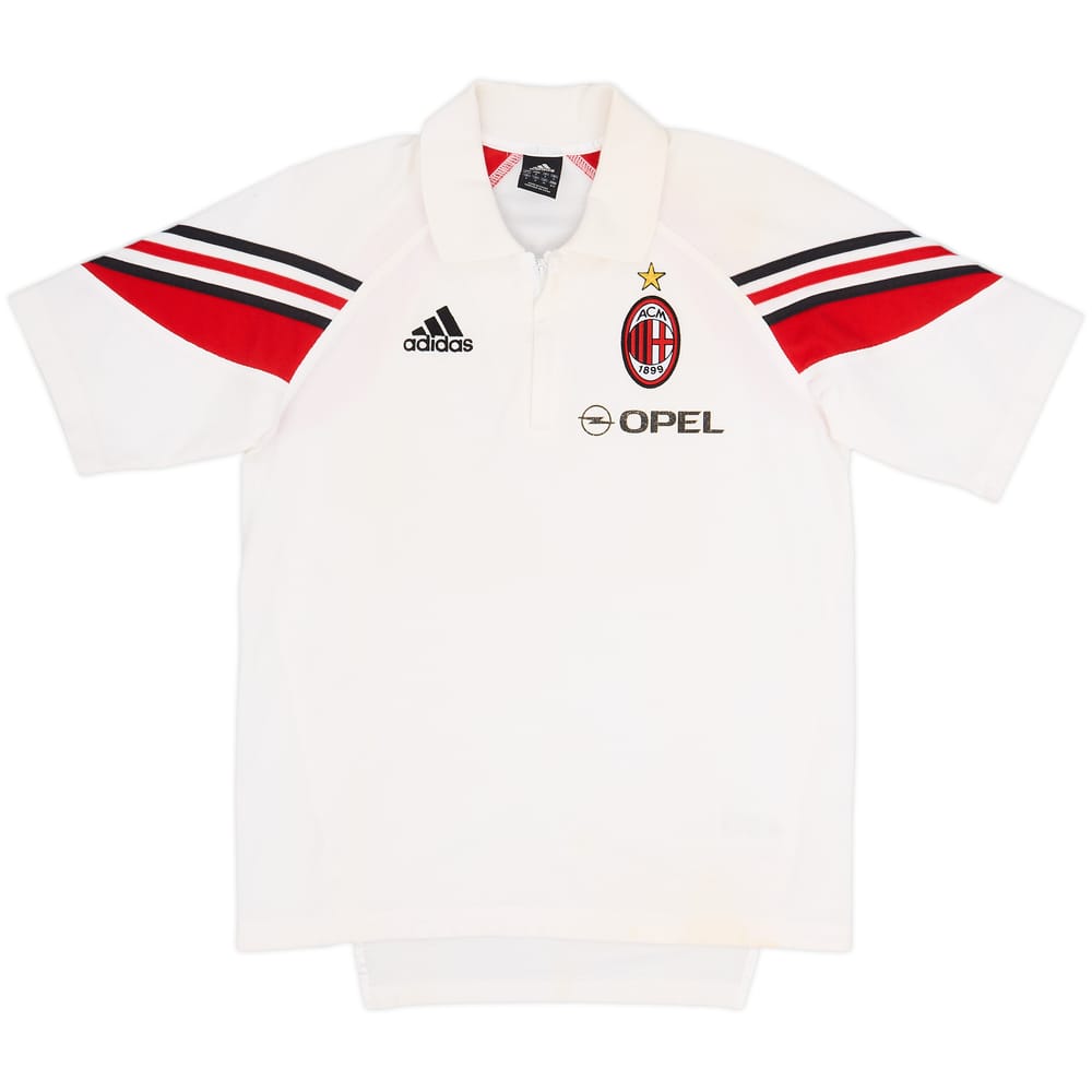 2003-04 AC Milan adidas 1/4 Zip Polo Shirt - 6/10 - (S)