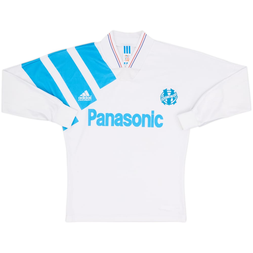 1991-92 Olympique Marseille Home L/S Shirt - 6/10 - (S)