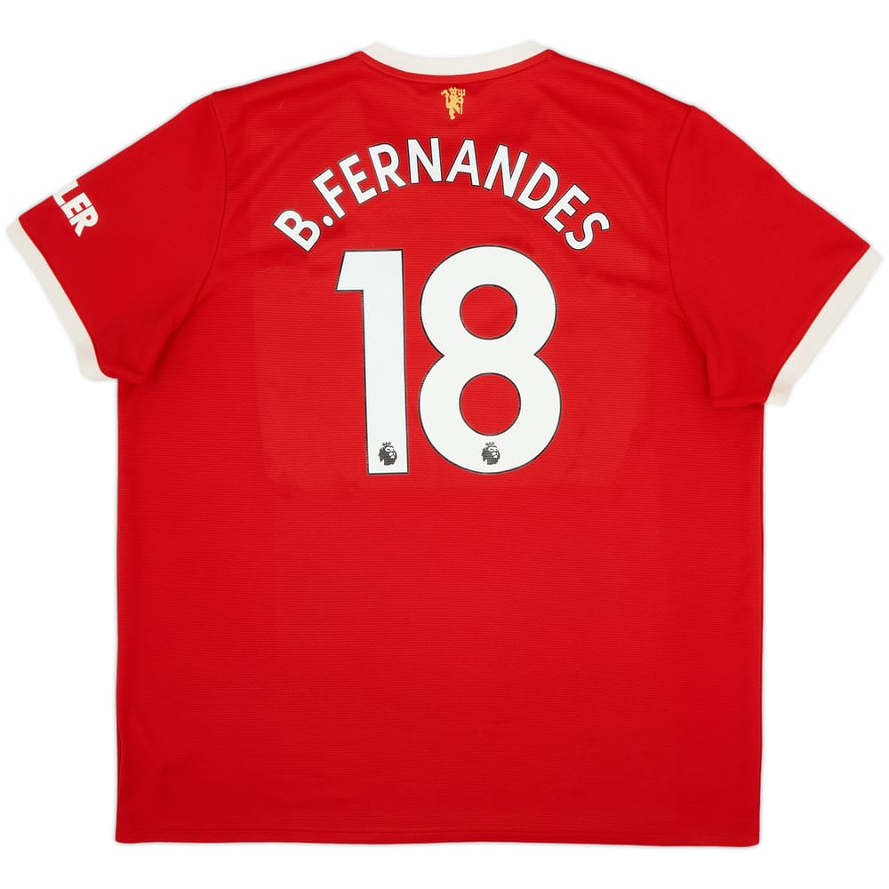 2021-22 Manchester United Home Shirt B.Fernandes #18 - 9/10 - (XXL)