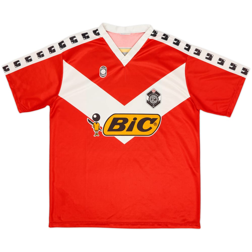 Camiseta de aficionado del Lugano 1994-95 Seb #8 - 8/10 - (XL)