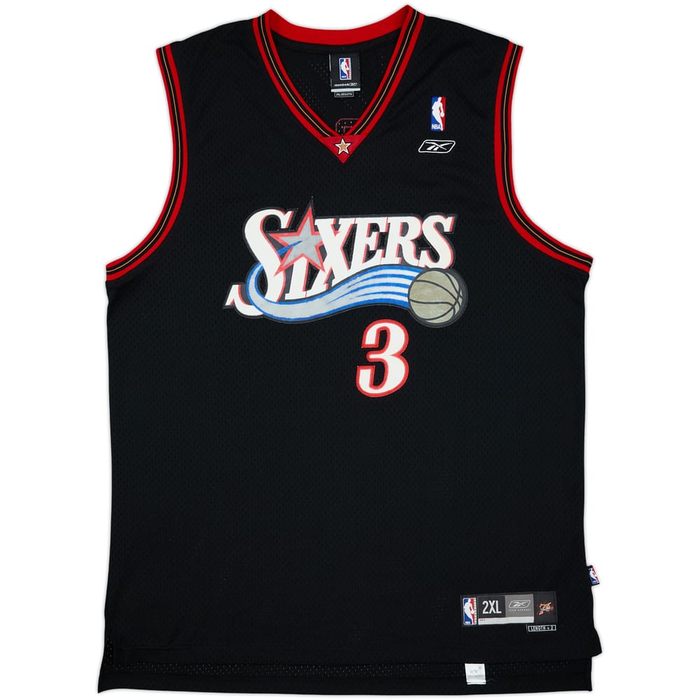 2004-06 Philadelphia 76ers Iverson #3 Reebok Swingman Away Jersey - 7/10 - (XXL)