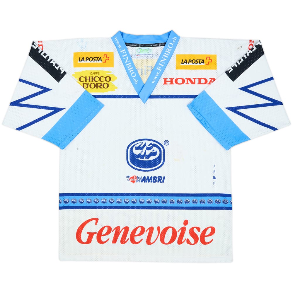 2000s HC Ambri-Piotta 'Signed' Yvette Away Jersey - 4/10 - (M)