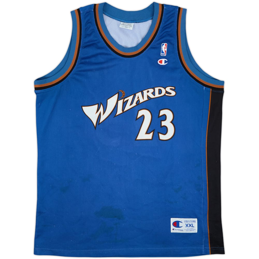 2001-03 Washington Wizards Jordan #23 Champion Away Jersey - 6/10 - (XXL)