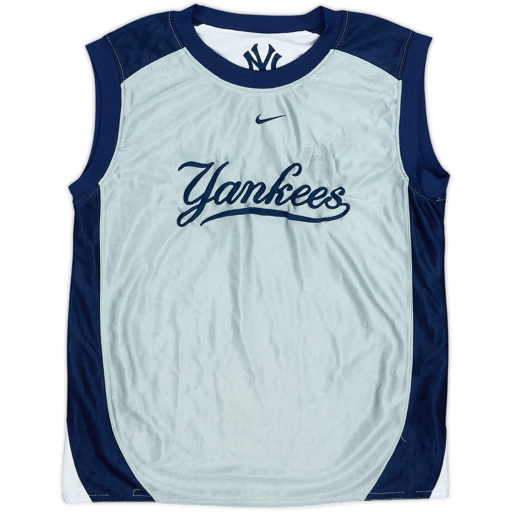 2000s New York Yankees Nike Reversible Training Jersey - 6/10 - (L.Boys)