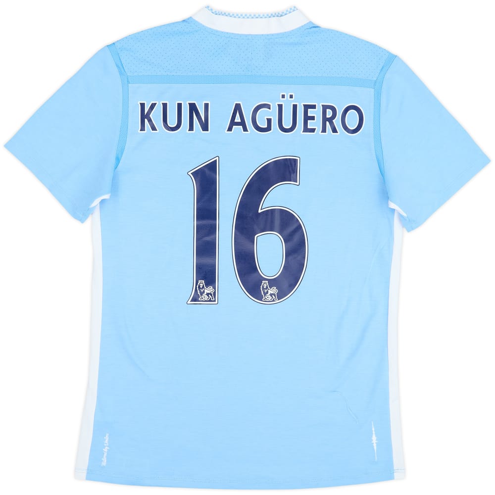 2011-12 Manchester City Home Shirt Kun Aguero #16 - 6/10 - (M)