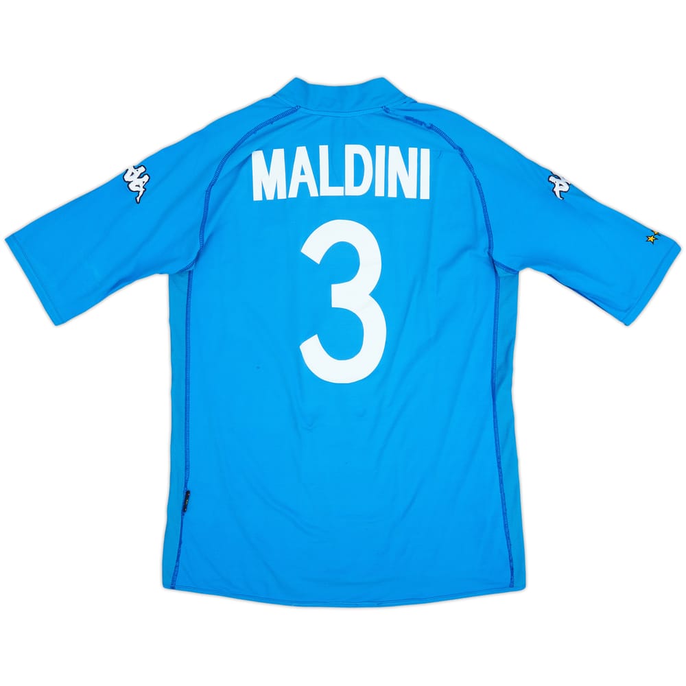 2002 Italy Home Shirt Maldini #3 - 5/10 - (XL)