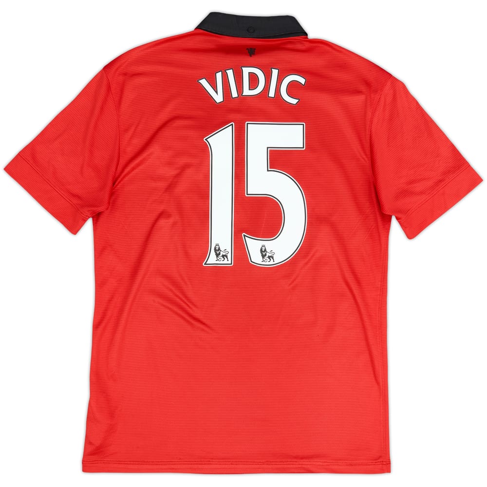 2013-14 Manchester United Home Shirt Vidic #15 - 5/10 - (M)