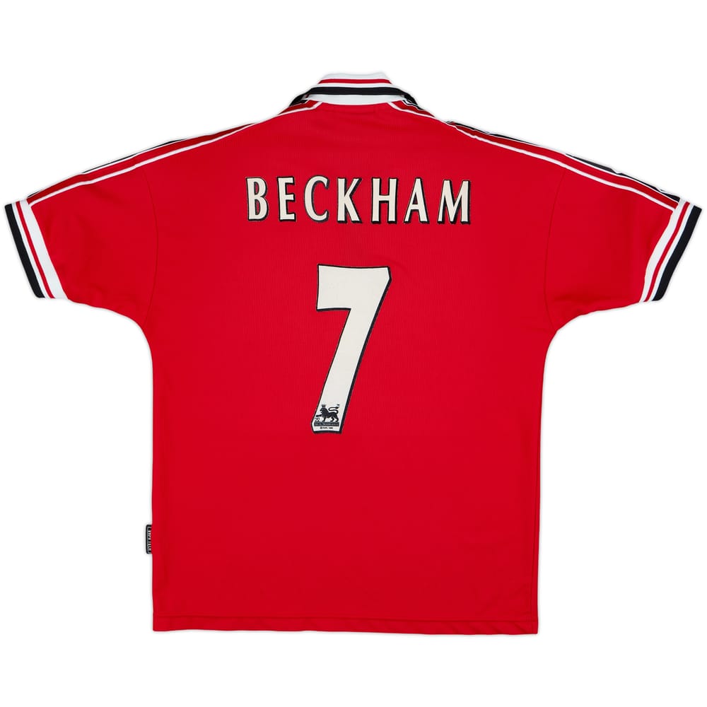 1998-00 Manchester United Home Shirt Beckham #7 - 7/10 - (M)
