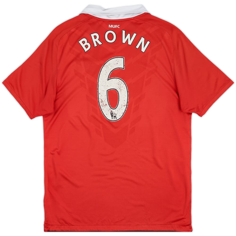 2010-11 Manchester United Home Shirt Brown #6 - 4/10 - (L)