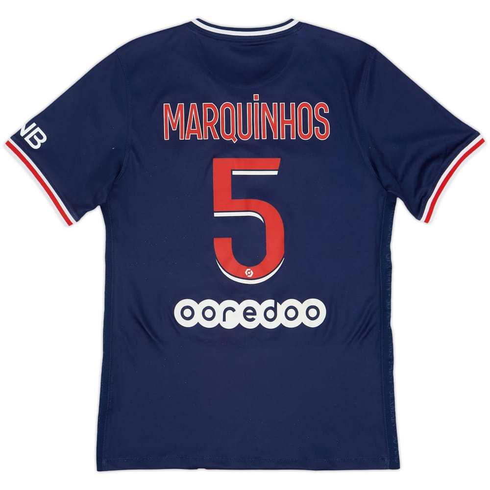2020-21 Paris Saint-Germain Home Shirt Marquinhos #5 - 7/10 - (S)