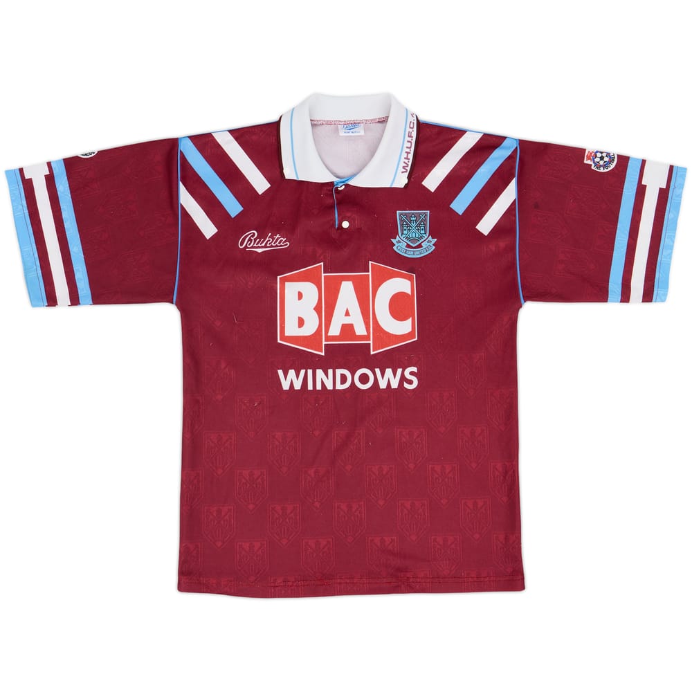 1991-92 West Ham Home Shirt - 6/10 - (S)