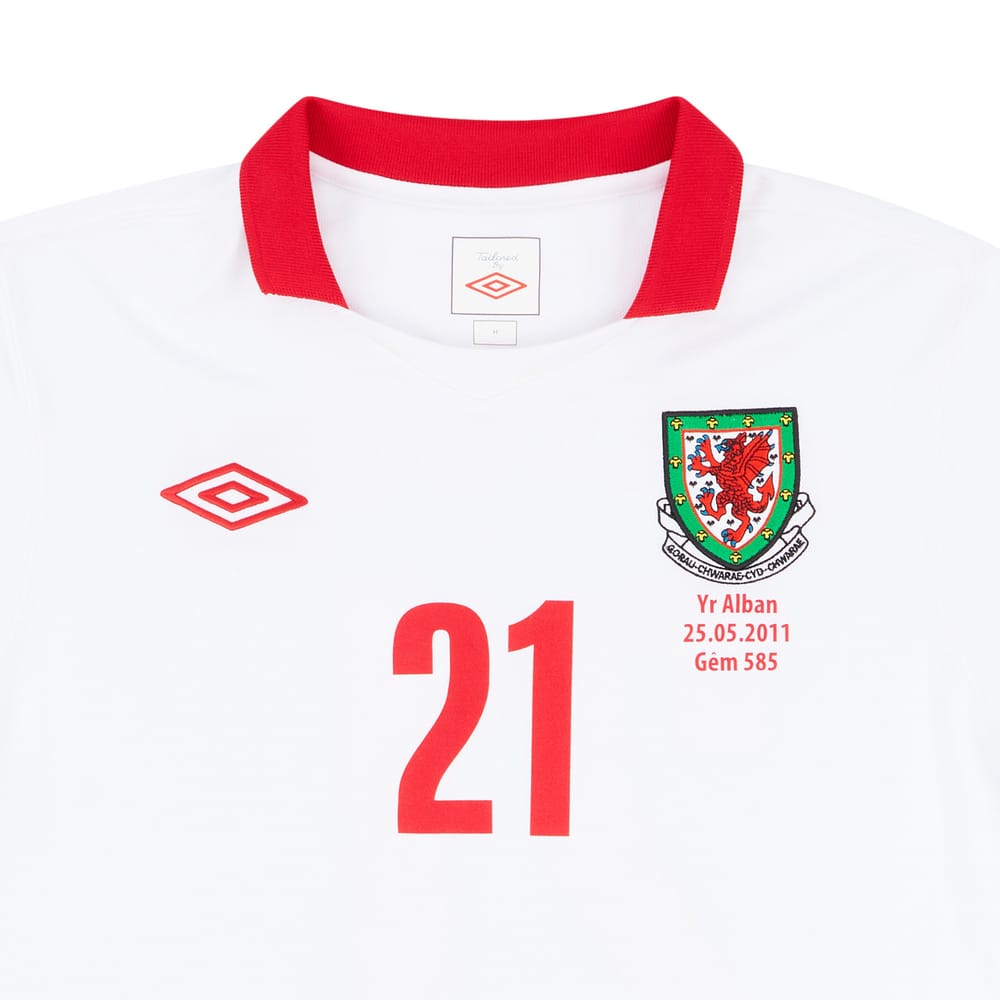 2011 Wales Match Issue Away L/S Shirt Collison #15 (v Scotland)