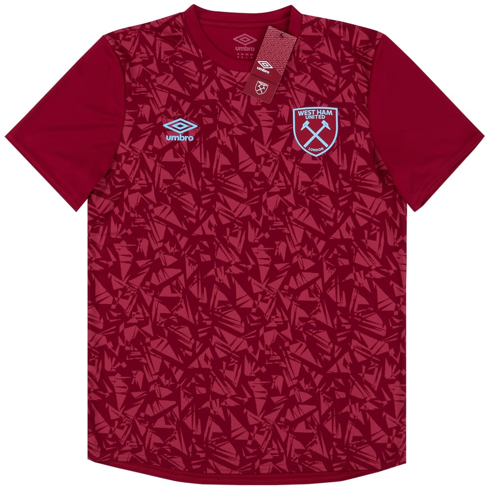 2020-21 West Ham Umbro Warm-Up Training Shirt - NEW
