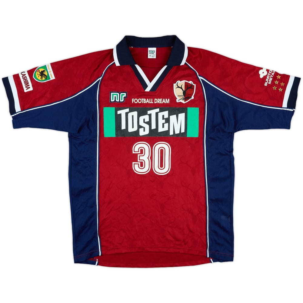 2000-01 Kashima Antlers Match Issue Emperor's Cup Home Shirt #30 (Suzuki)