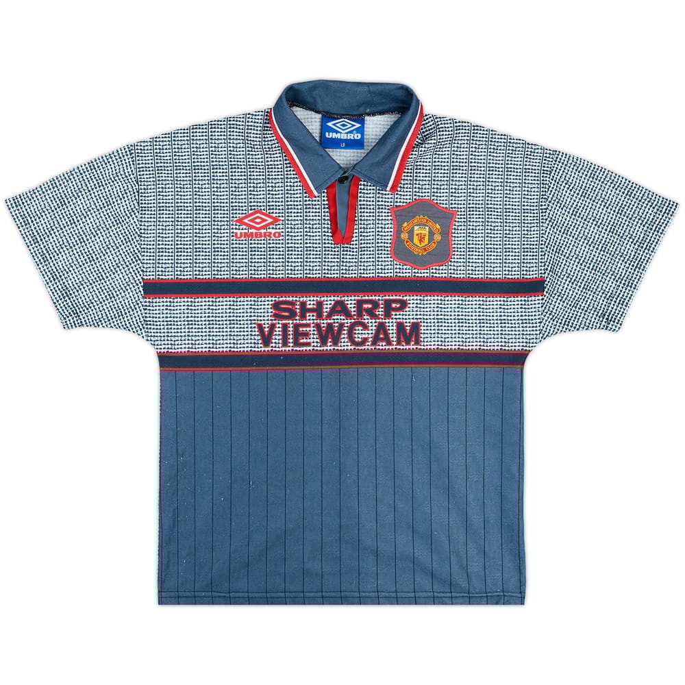 1995-96 Manchester United Away Shirt - 8/10 - (L.Boys)