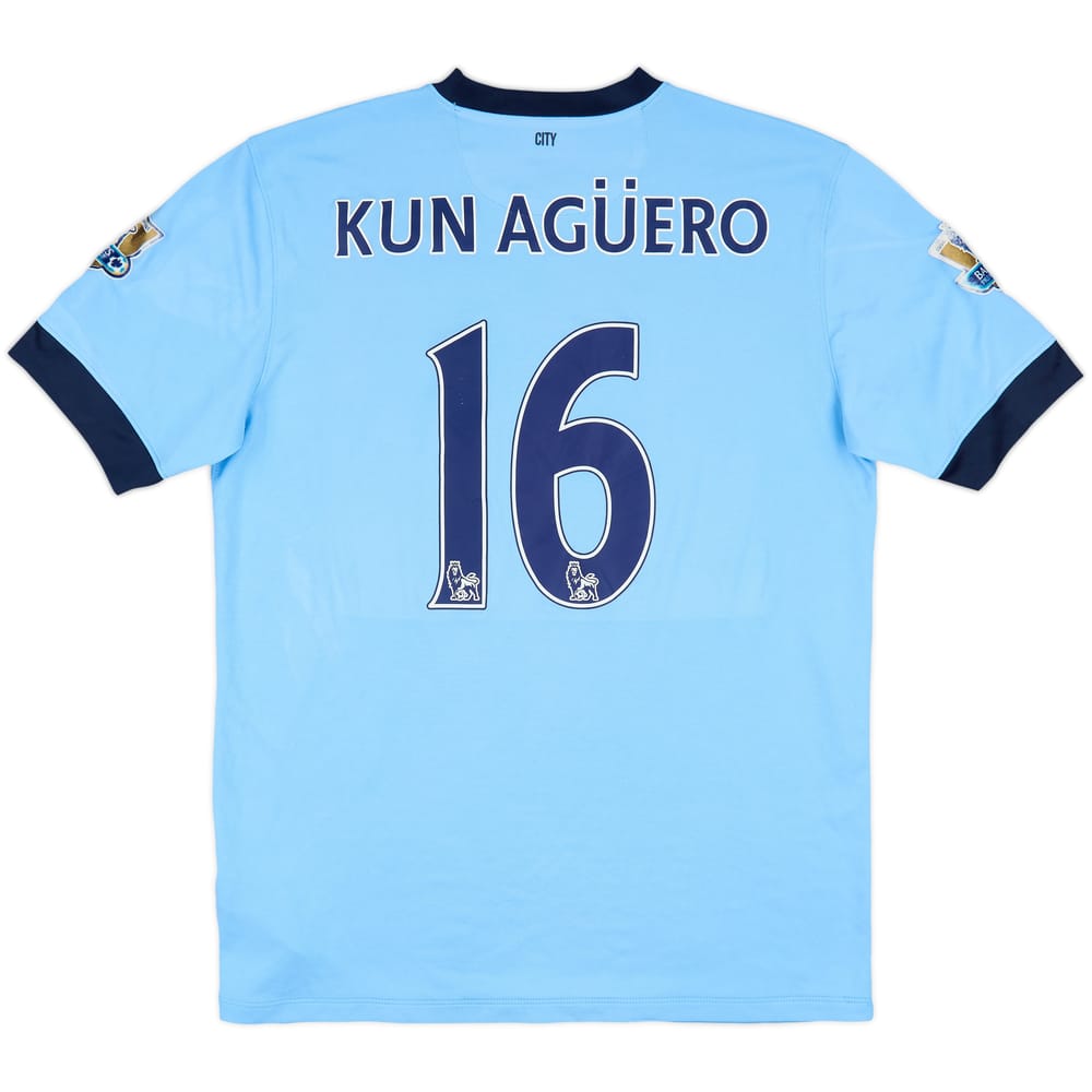 2014-15 Manchester City Home Shirt Kun Aguero #16 - 6/10 - (L)