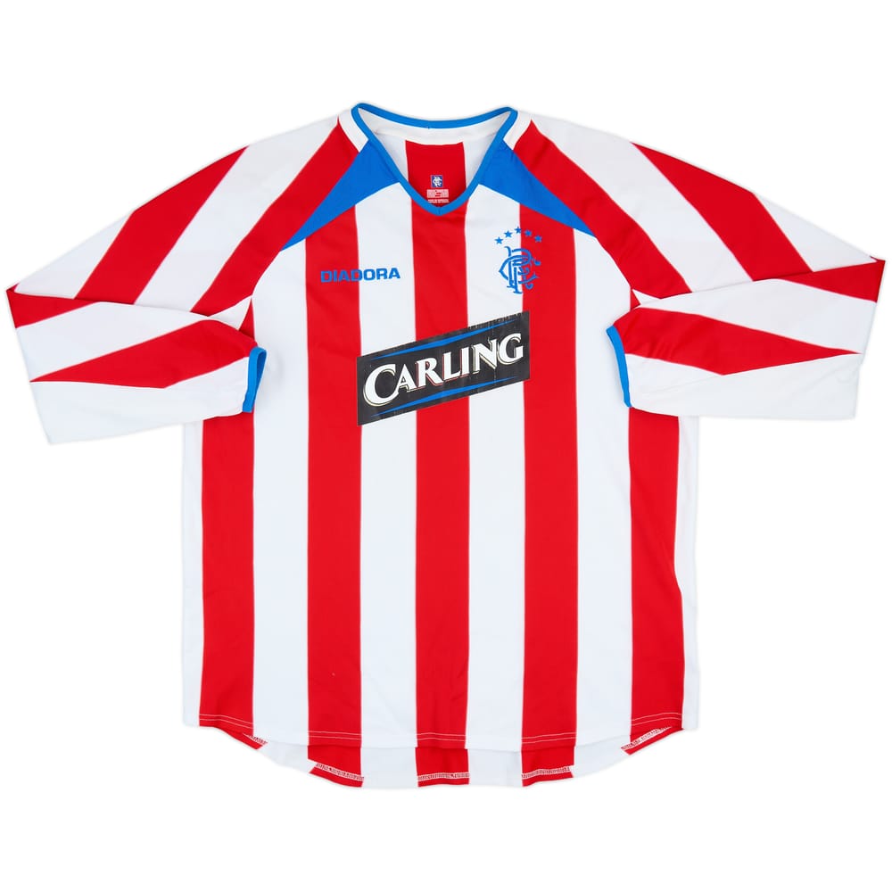 2003-04 Rangers Away L/S Shirt - 7/10 - (XL)