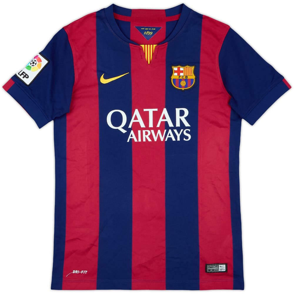 2014-15 Barcelona Home Shirt - 9/10 - (M.Boys)